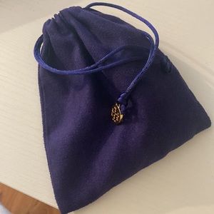 Tory Burch Evie Mini Dipped-Pearly Logo Necklace with dust bag